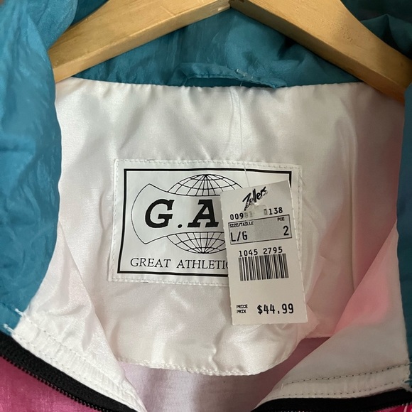 NWT 90s Vintage G.A.S Zeller’s Windbreaker Zip-up Jacket Size large - Picture 6 of 8